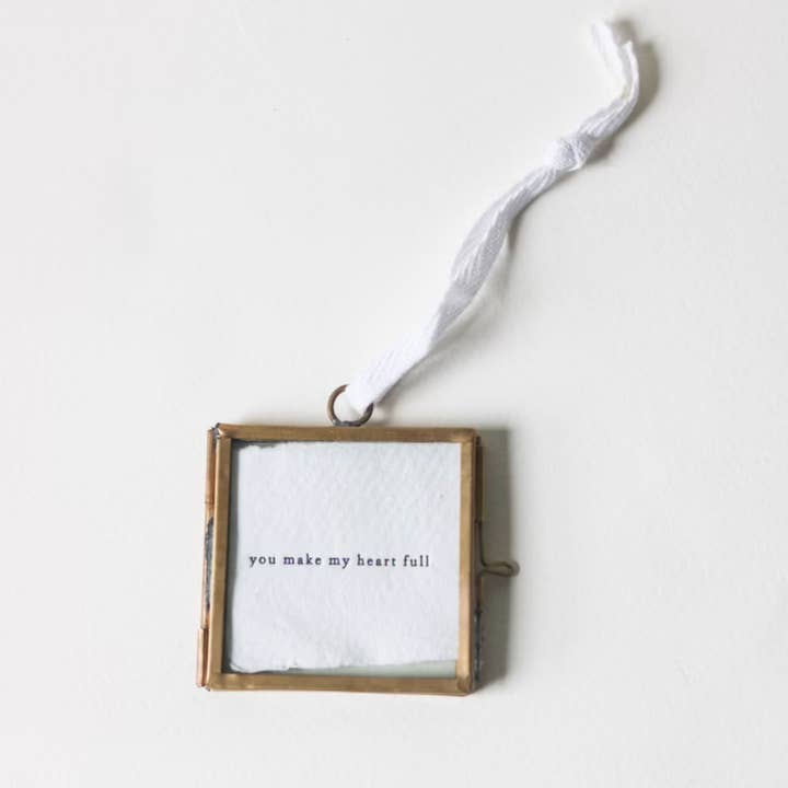 Du machst mein Herz voll, Mini-Rahmen Weihnachtsornament für den Großhandel von Belinda Love Lee Paperie