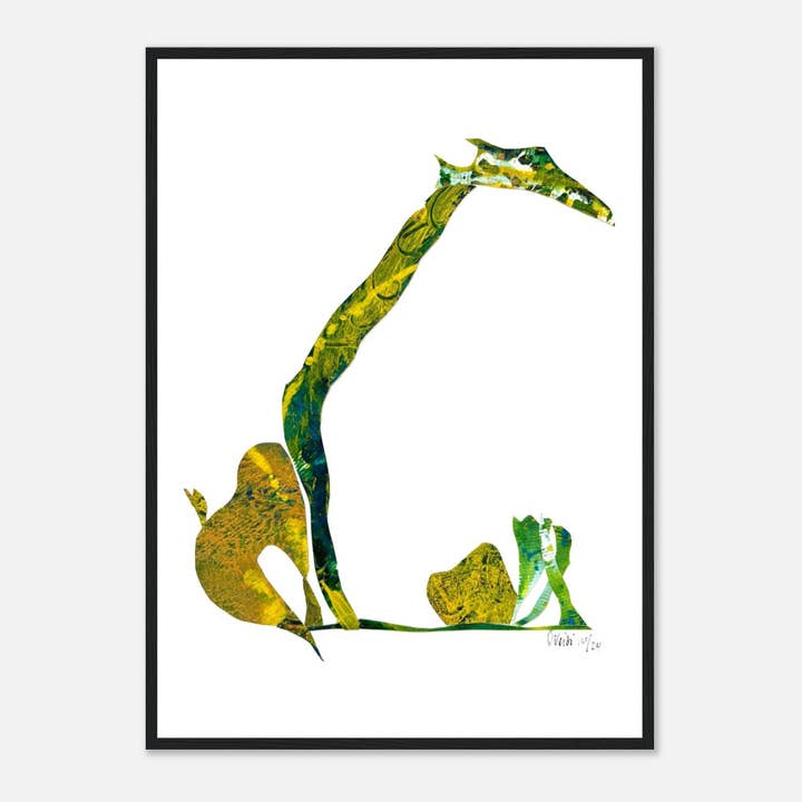 Poster con Cornice in Legno e Carta Opaca Premium (Imperiale) | Giraffa - Regalo al Tuo Bambino Interiore per la vendita all'ingrosso da parte di ARTLUXVISION