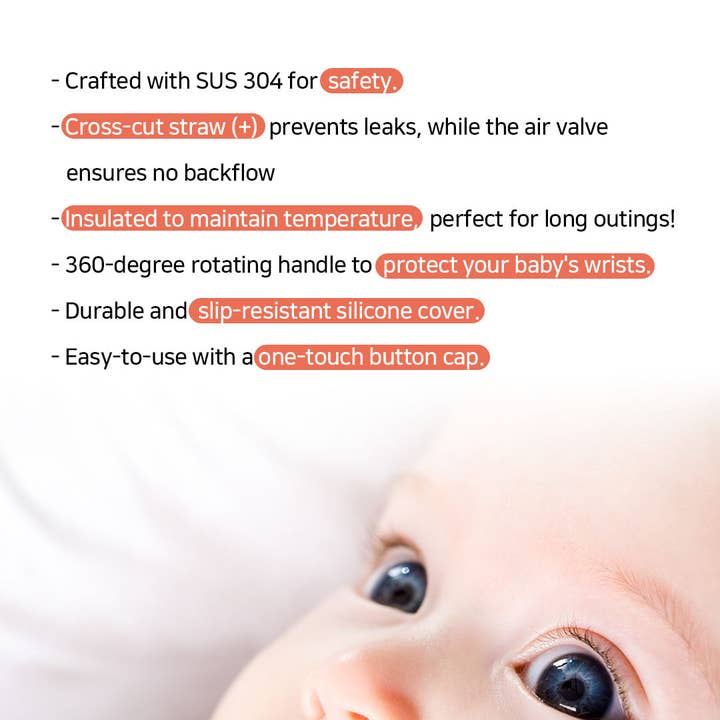 onzenna (Grosmimi and Cha&Mom) - Wholesale Drinking Glass/Cup - Kids & Baby - Grosmimi Stainless Steel Straw Cup with Flip Top - 6oz (200ml)10