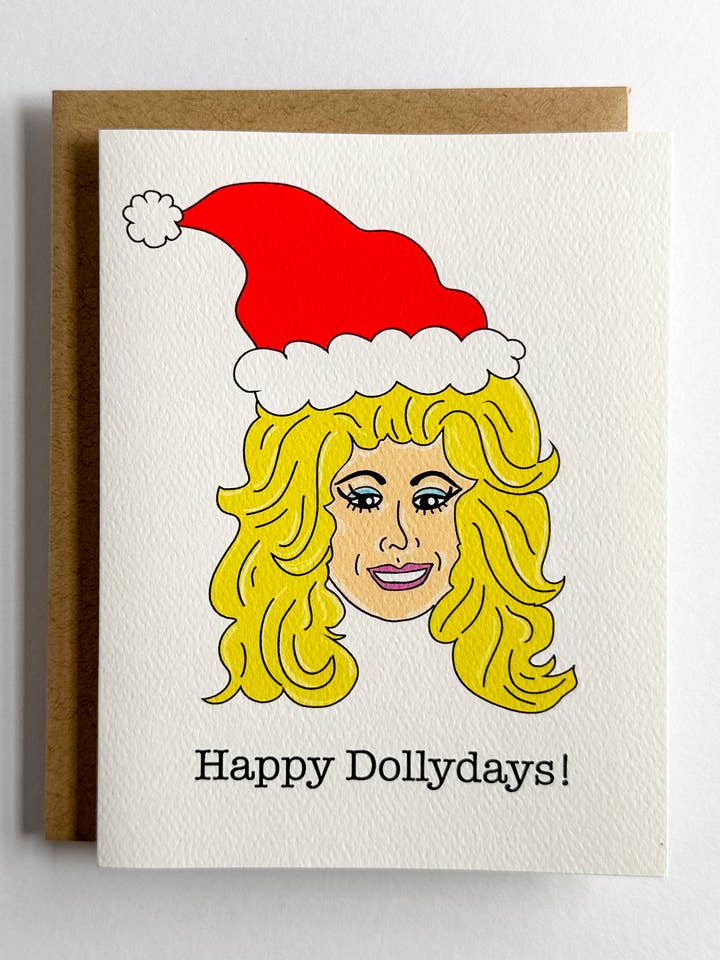 Happy Dollydays Holiday Card/ Christmas Card for wholesale by Wild Card Creations