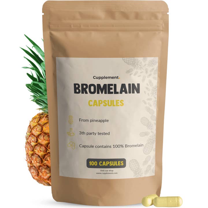 Bromelain Kapsler 500mg 100 Kapsler for engroshandel hos Cupplement b.v.