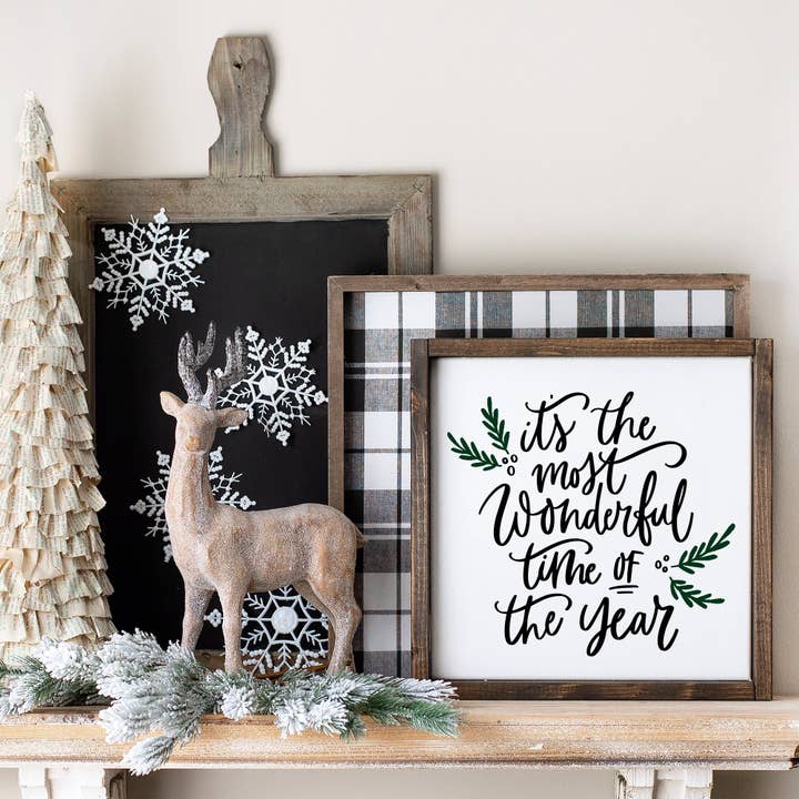 It's the Most Wonderful Time of the Year Christmas Wood Sign for wholesale by The Good Co.
