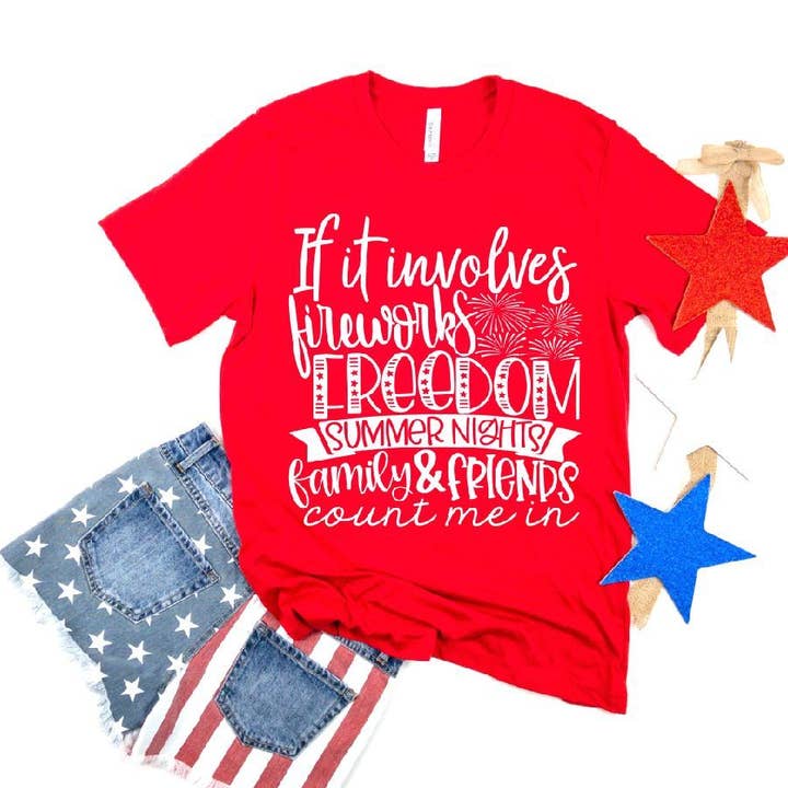 Si implica fuegos artificiales... cuenten conmigo Color Único (Adulto) para venta al por mayor de Heat Transfer Hub