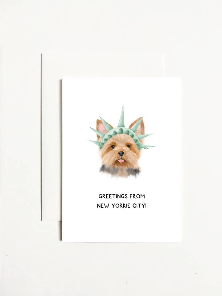 Greetings From New Yorkie City! for wholesale by k.Patricia Designs