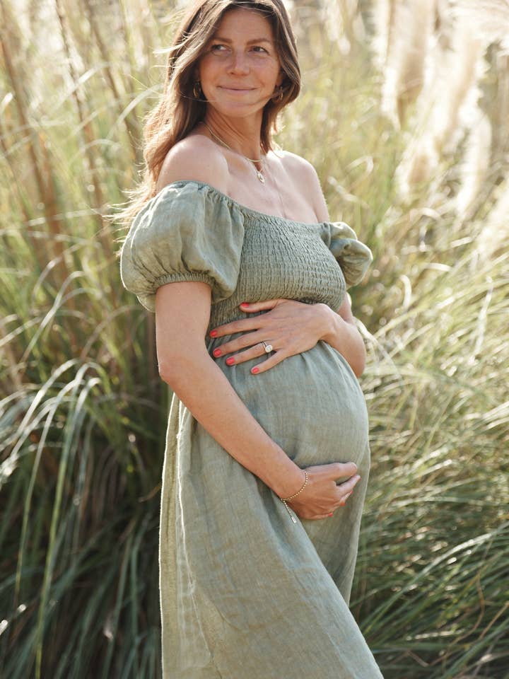 The Menorca Dress // Sage for wholesale by Beachwood The Label