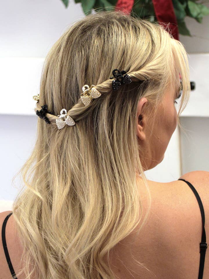 Bow on Top - 6 pack Mini Claw Clips for wholesale by BANDED