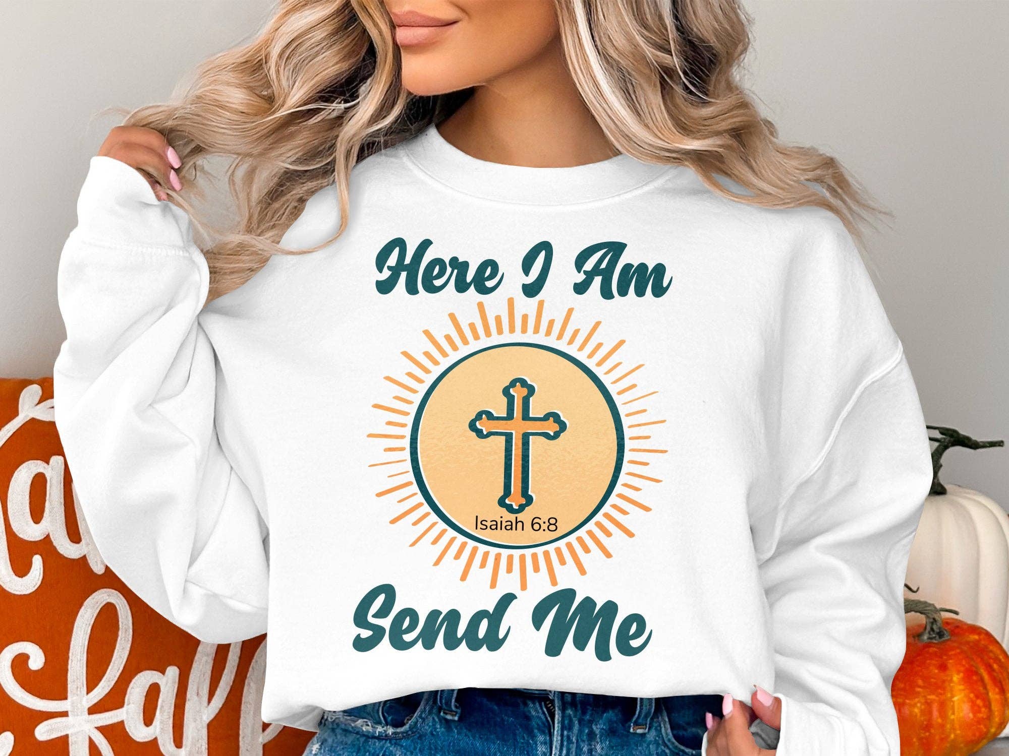 FreakyTeeFactory - Wholesale Screen Printed T-Shirt - Women's - Christian T-Shirt Here I Am Send Me, Isaiah 6 8 Scripture Tee, Religious Gift, Faith-Based Clothing, Unisex Bible Verse Shirt17