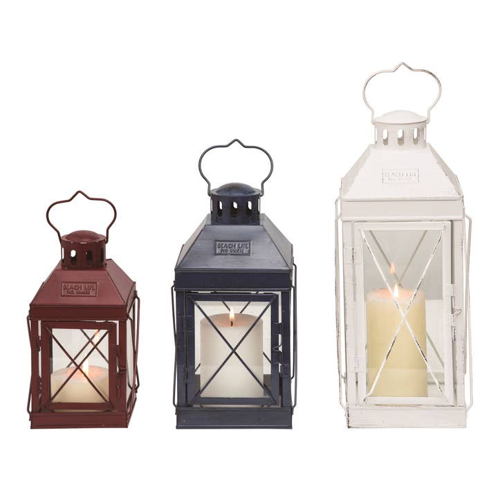 Transpac - Wholesale Lantern - Transpac Metal Lanterns S/3 Patriotic Home Décor