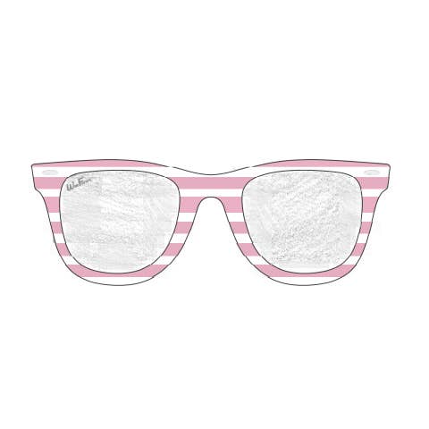 WeeFarers - Wholesale Sunglasses - Kids - Polarized WeeFarers® Pink + White Stripes