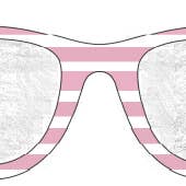 WeeFarers® polarisées Rayures roses + blanches pour la vente par WeeFarers