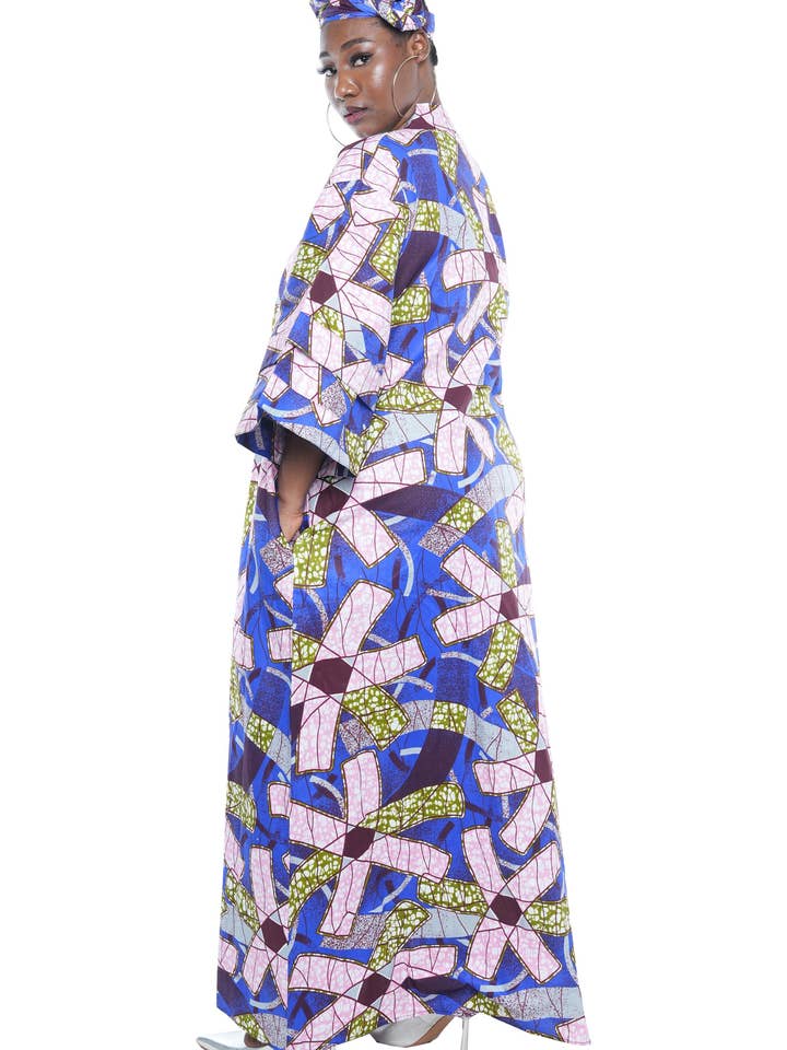Satsuma Wholesale – wholesale Kimono – Women's – African Ankara Women Long Kimono Jacket | Robe | Duster