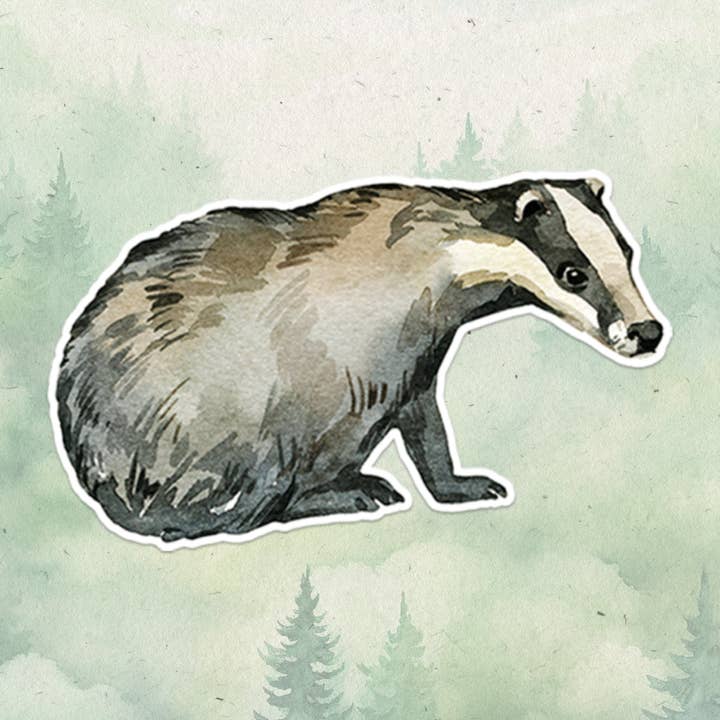 Badger sticker for wholesale by Soul Familiar