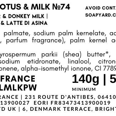 soapyard - Wholesale Bar Soap - Lotus Flower & Organic Donkey Milk №742