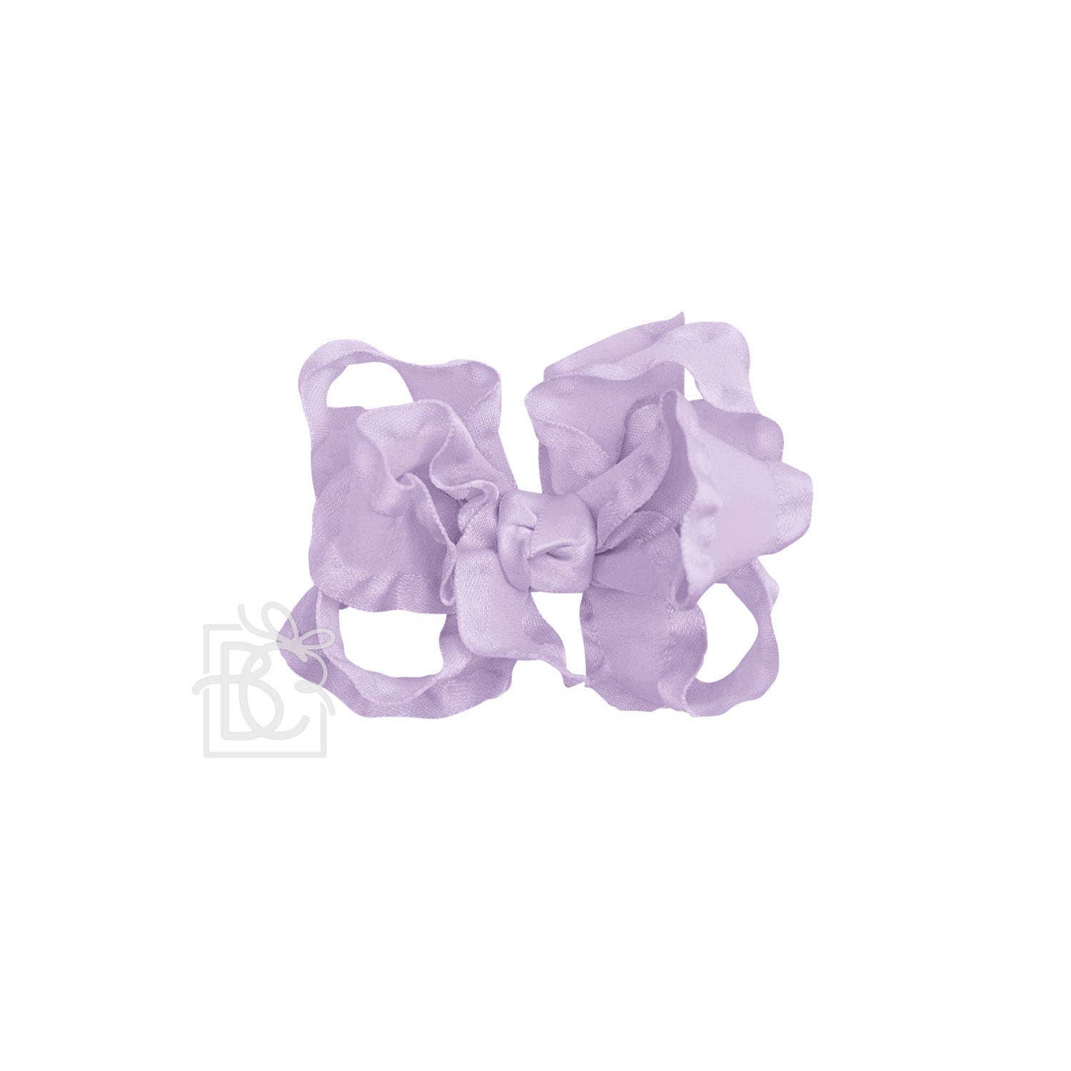 Beyond Creations, LLC - Wholesale Hair Bow - Kids - DOUBLE RUFFLE BOW ON CLIP98