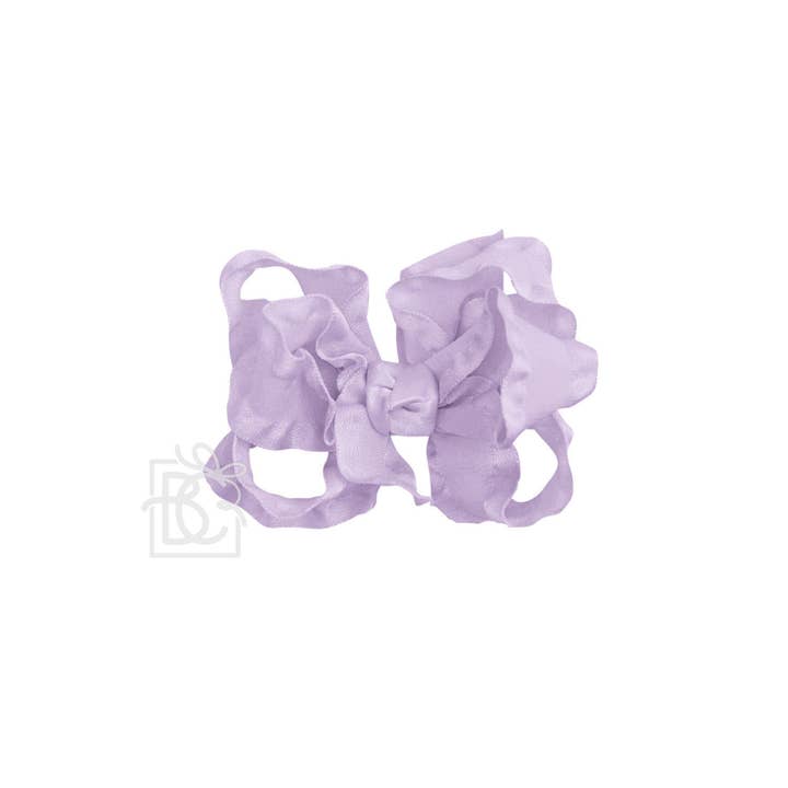 Beyond Creations, LLC - Wholesale Hair Bow - Kids - DOUBLE RUFFLE BOW ON CLIP98