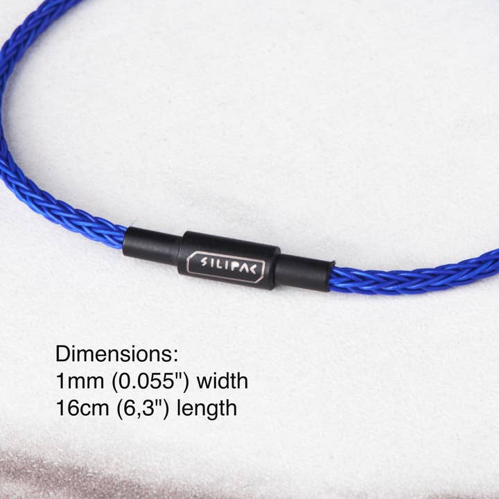 Silipac Portachiavi con Cavo Intrecciato Anodizzato Nero - Anello Portachiavi Resistente per Chiavi, Etichette per Bagagli, Artigianato per la vendita all'ingrosso da parte di Silipac