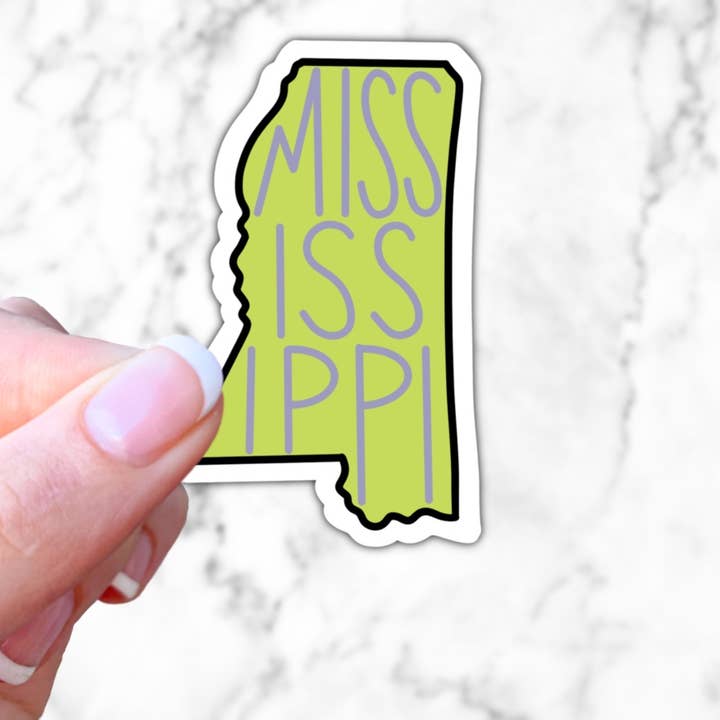 Pegatina del estado de Mississippi para venta al por mayor de Simply Fangirl Designs