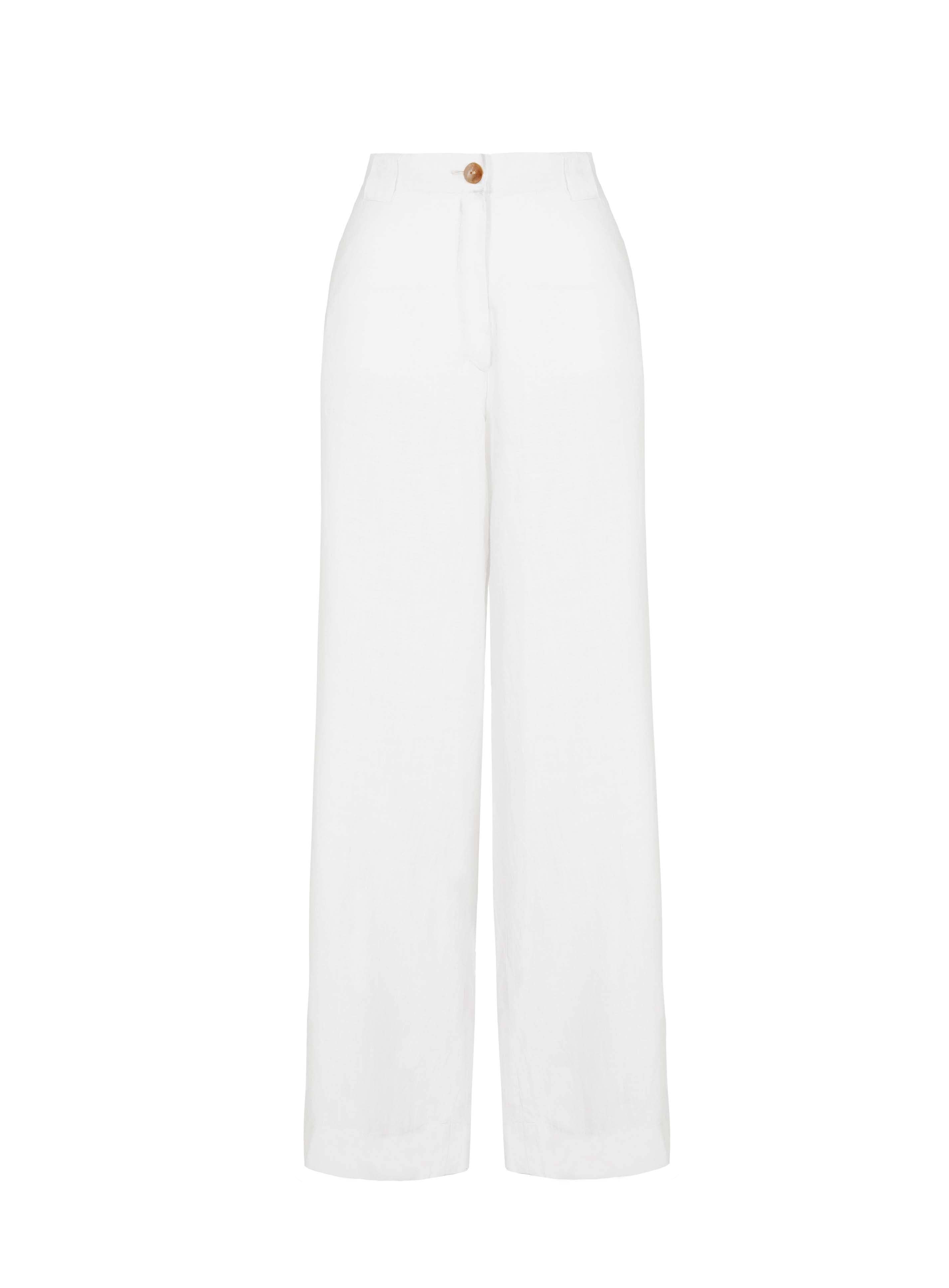 White Jhala Linen Pants for wholesale on Faire4