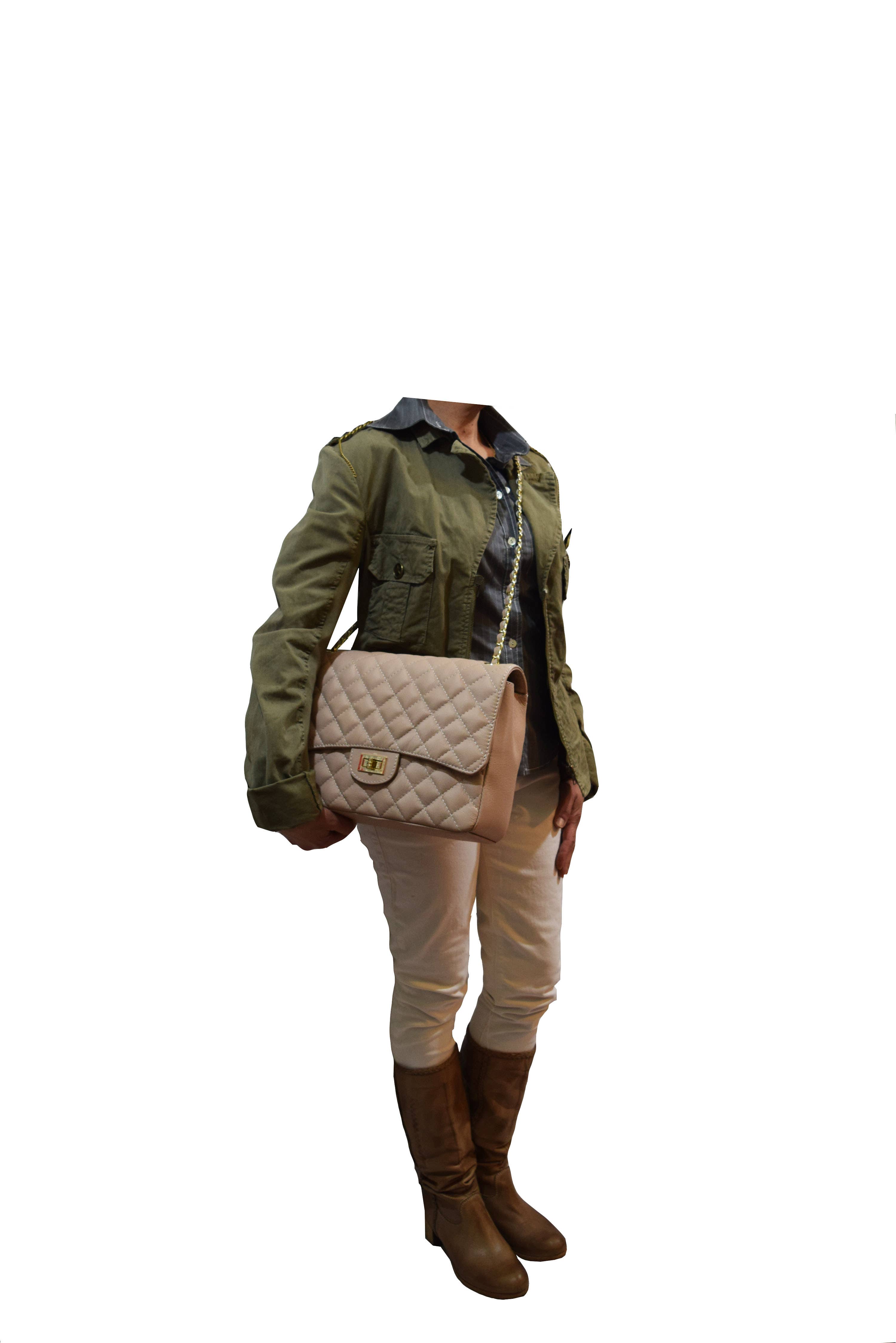 Canetti Roberto - Wholesale Shoulder Bag - Women's - QUILTED LEATHER SHOULDER BAG 1207