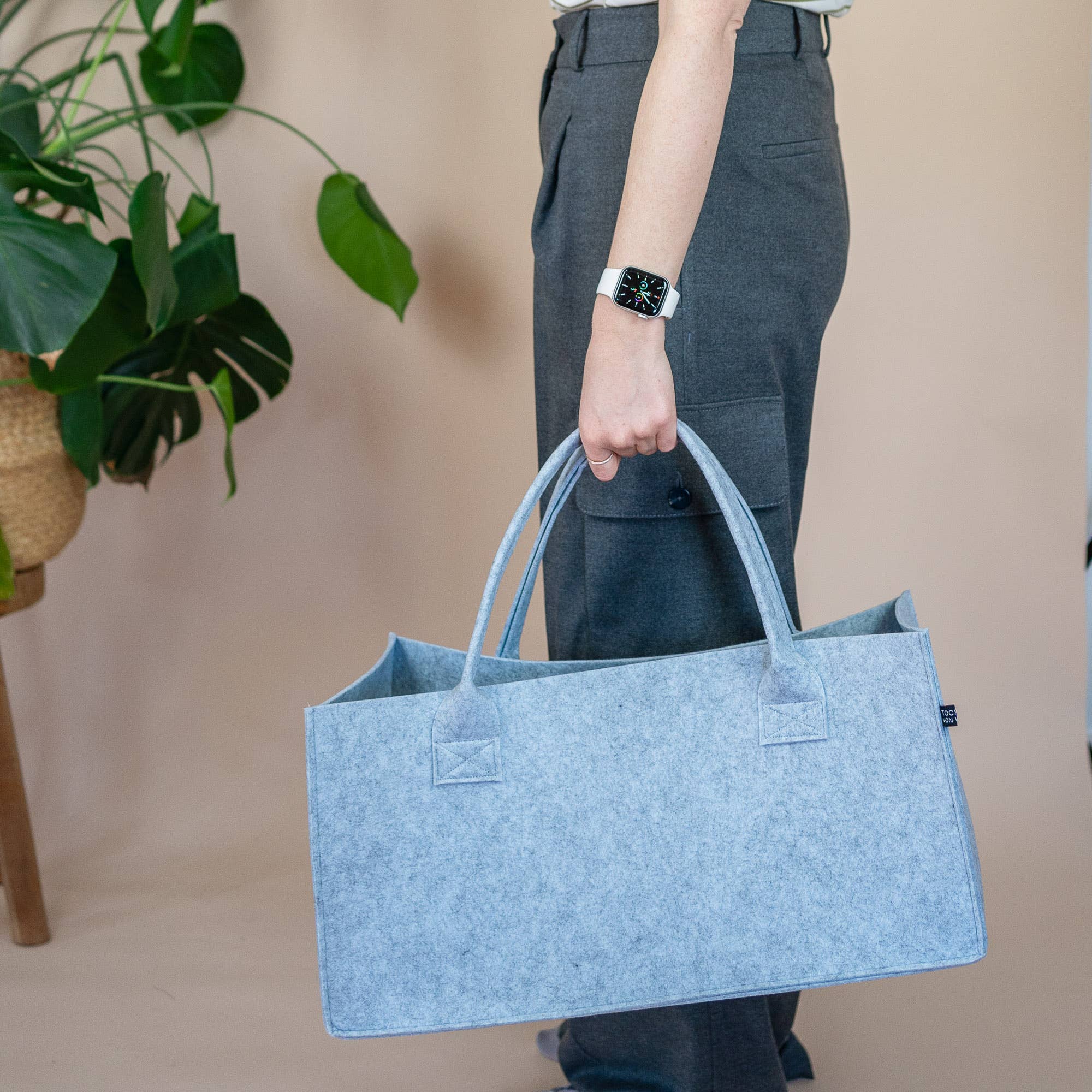 Tochter von Walter - Wholesale Grocery/Shopping Bag - felt bag grey, shopper felt, filshopper, large felt bag6