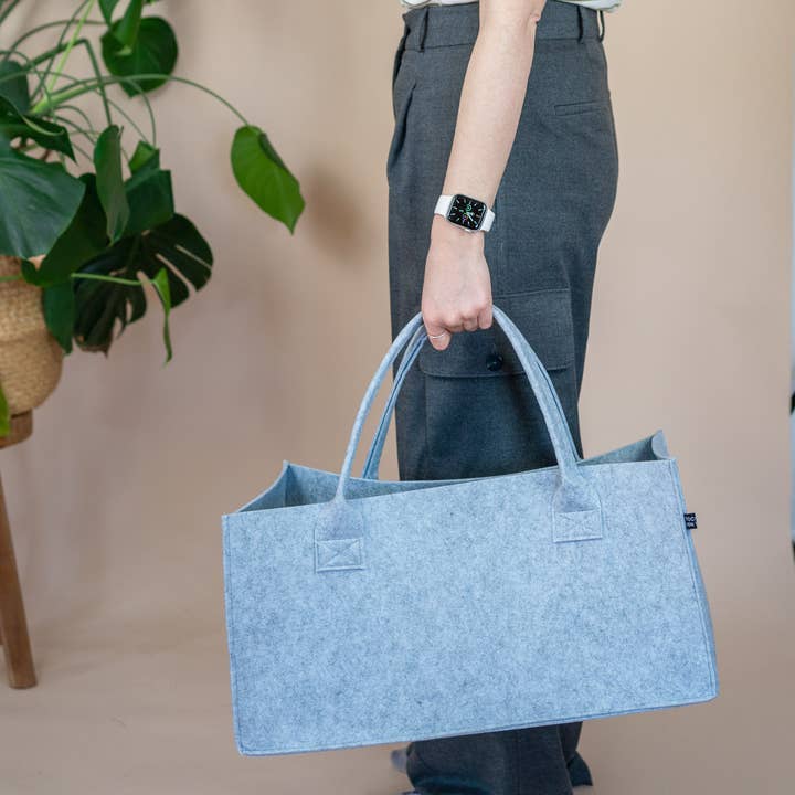 Tochter von Walter - Wholesale Grocery/Shopping Bag - felt bag grey, shopper felt, filshopper, large felt bag6