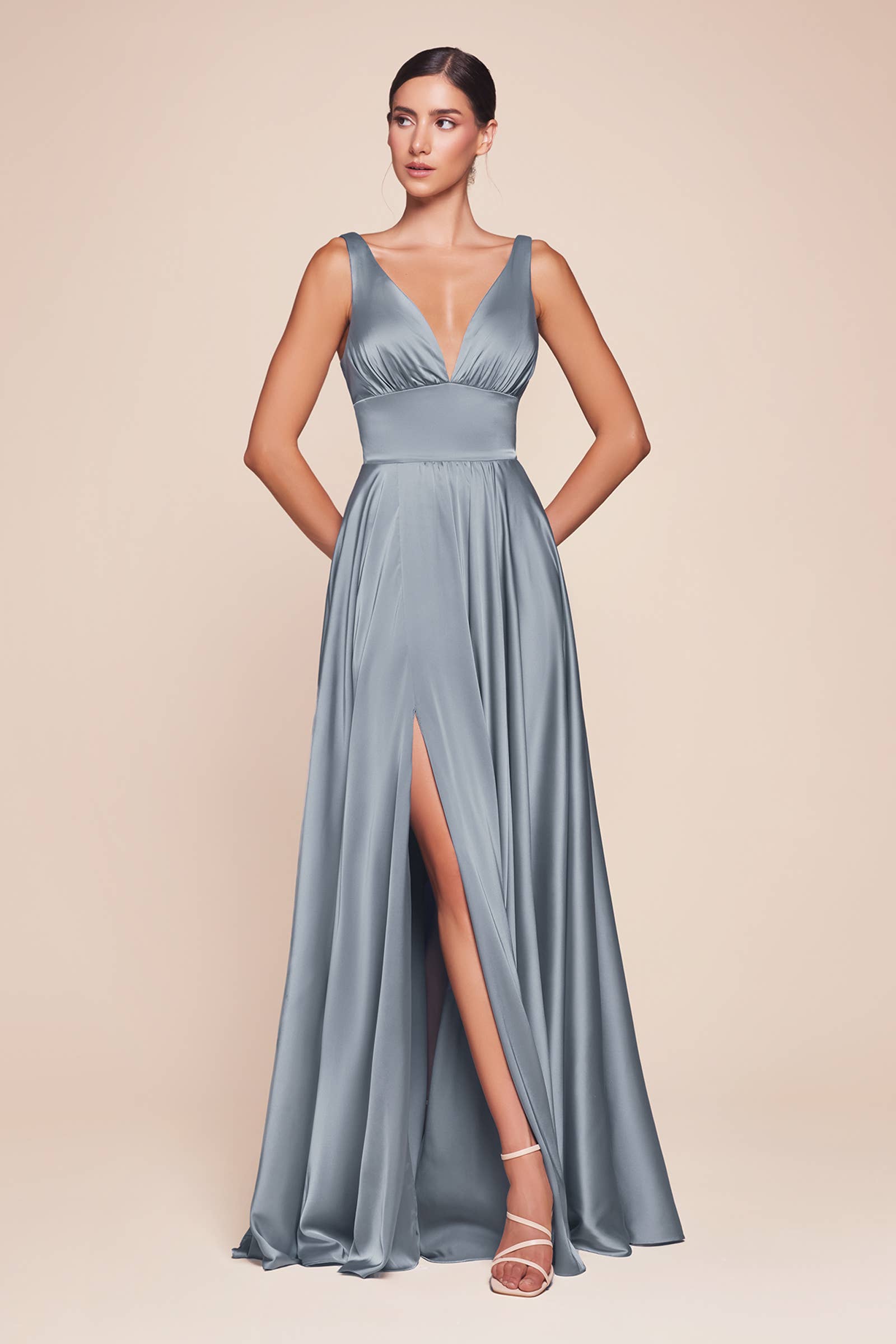 Ladivine by Cinderella Divine - Wholesale Gown - Women's - Satin A-Line Dress17