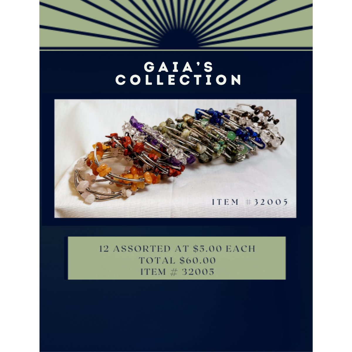 Serenity + Sol - Wholesale Beaded Bracelet - Wrap Bracelet / Gaia's Collection0