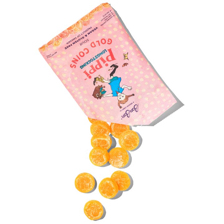 Pippi Longstocking Gold Coins - Swedish Candy 4.2oz (120g) for wholesale by BonBon - A Swedish Candy Co