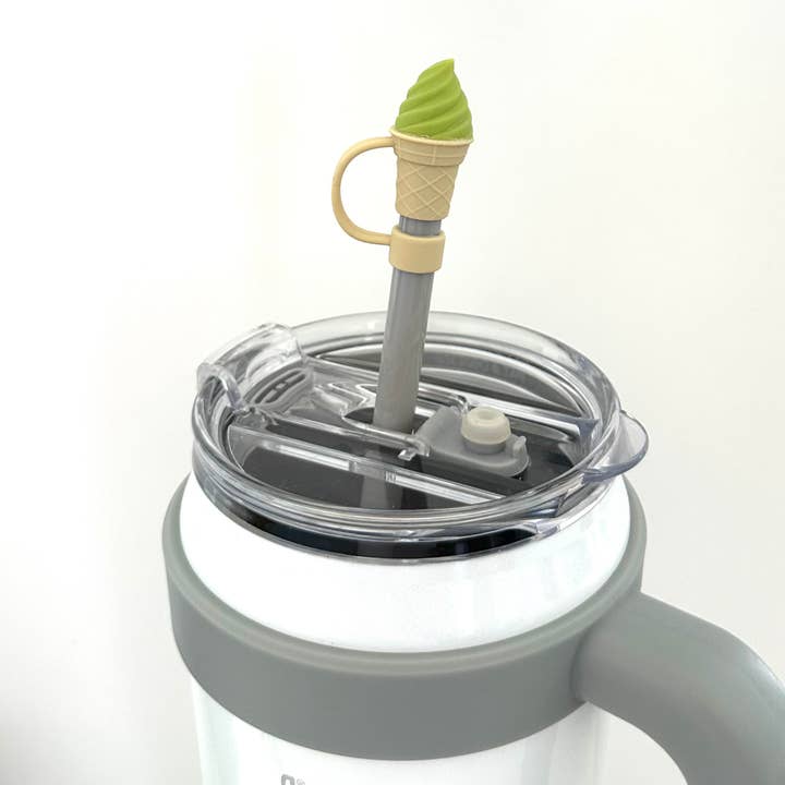 iconic mi - Wholesale Drink Topper - Straw Cover Green Ice Cream Cone 10mm