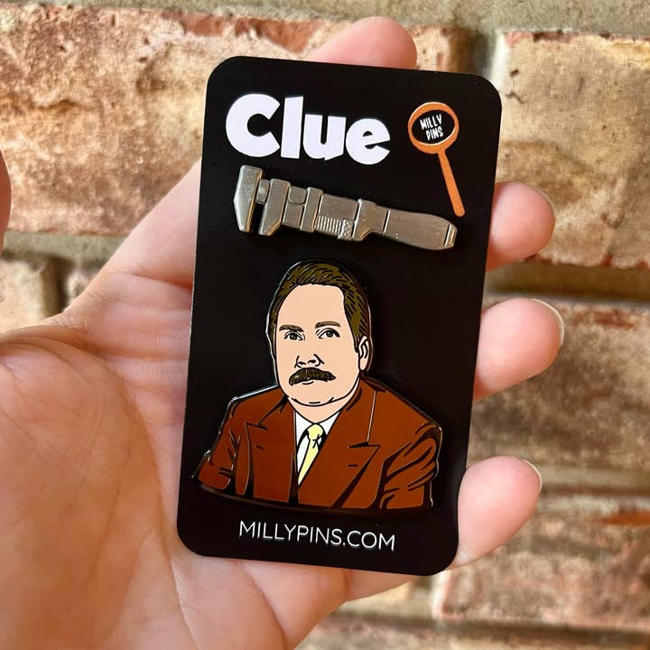 Cult Classic “Clue” Horror Movie Pin Set - Colonel Mustard
for wholesale by Millypins