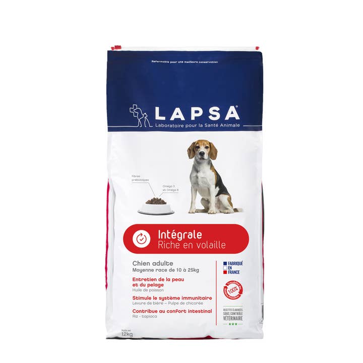 DRY DOG KIBBLE MEDIUM BREED INTEGRAL 12KG for wholesale by LAPSA