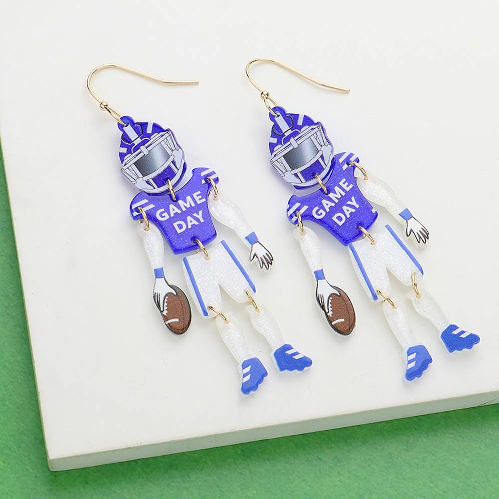 Sensibling Corp. – wholesale Dangle earrings – Resin GAME DAY Football Player Dangle Earrings10