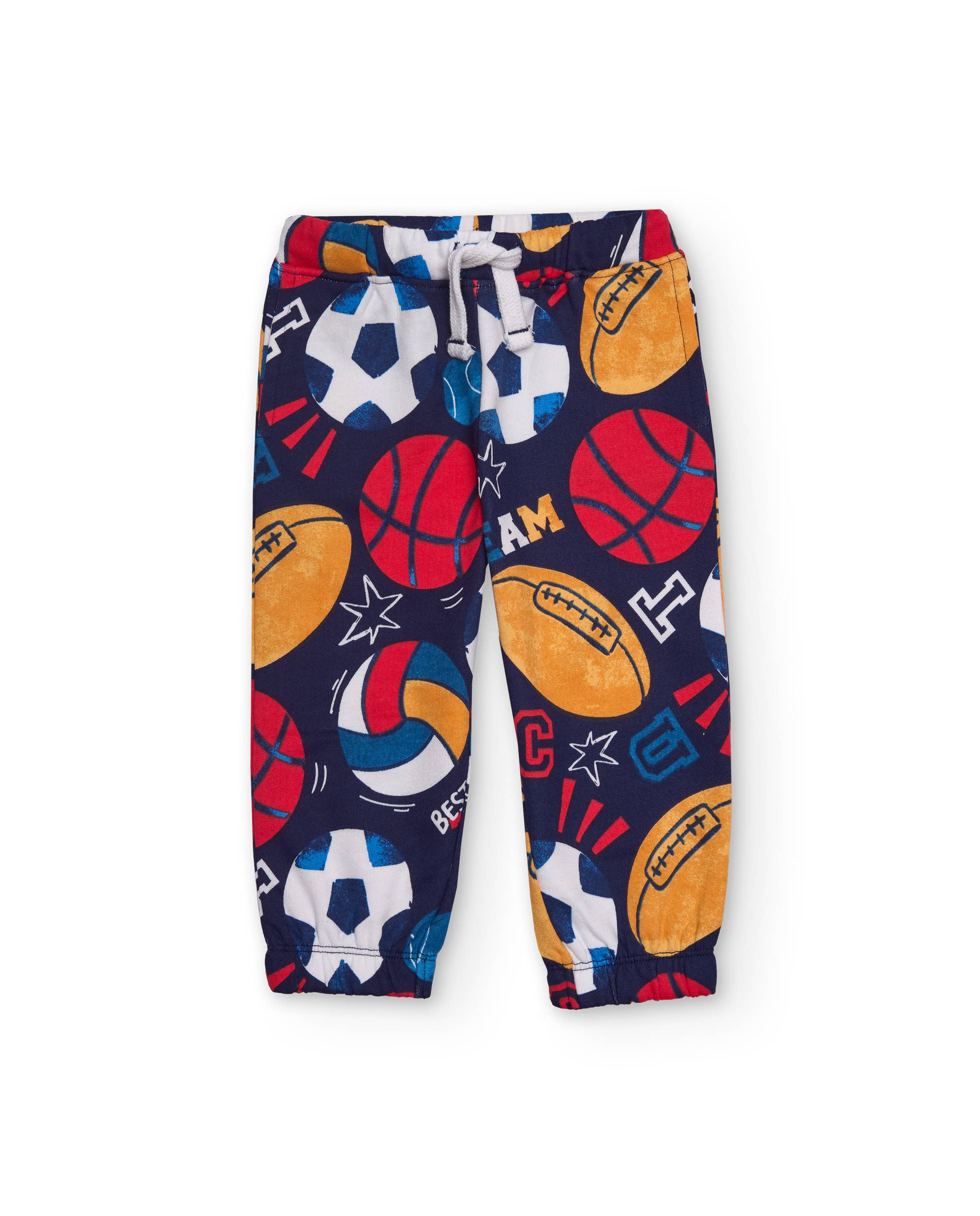 tuc tuc - Wholesale Pants - Kids - Blue fleece pants for boys with a sports print