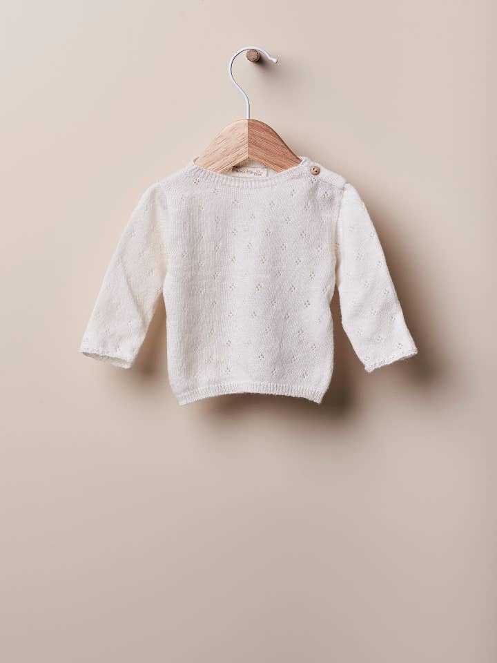 Wedoble: sustainable children's fashion - Wholesale Knit Sweater - Baby - Sweater knitted in wool | TONES OF GARDENS IN WINTER