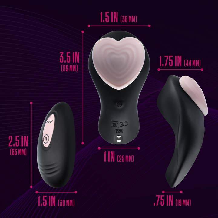 Blush - Wholesale Sex Toy - Temptasia - Heartbeat - Panty Vibe with Remote1