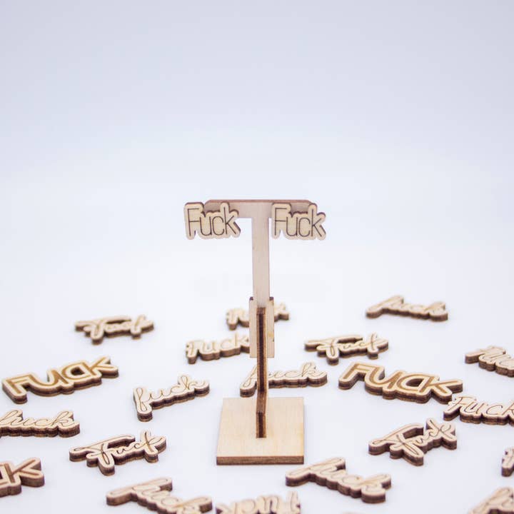 LNZ Custom Design - Wholesale Stud/Post Earrings - Fuck Studs - Wood Earrings - Laser Cut