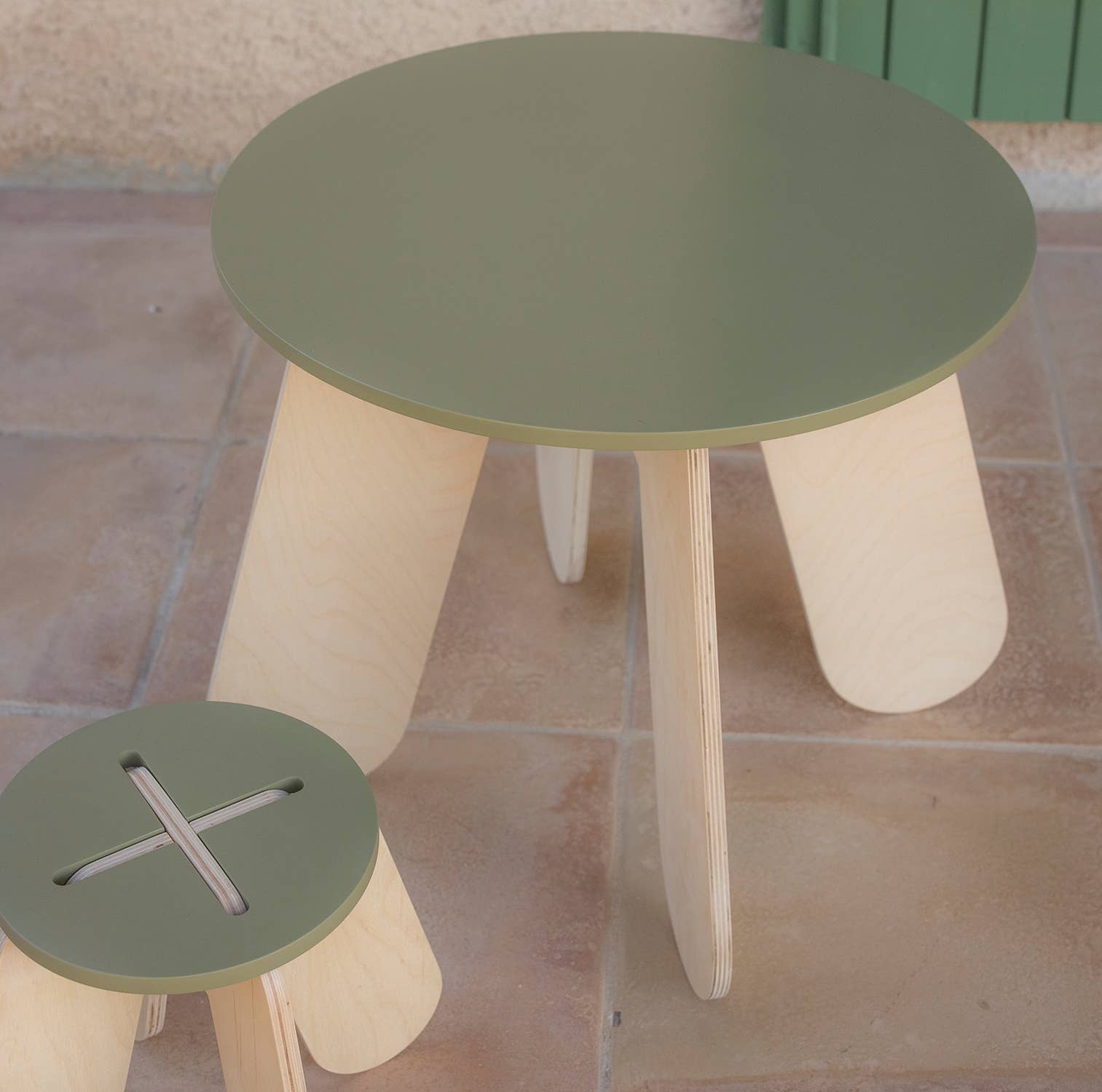 Babai - Wholesale Stool - Kids Wooden Stool X khaki9