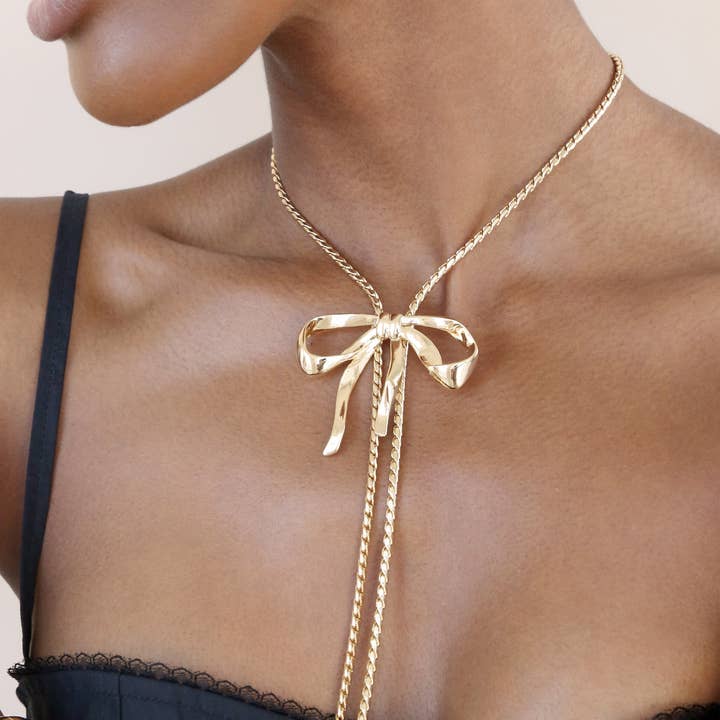 Ettika - Wholesale Y-Neck/Lariat Necklace - Bow Organica Bolo Necklace1