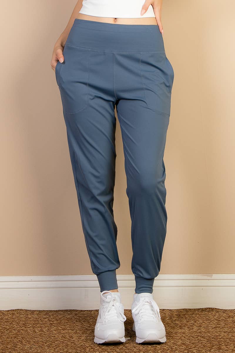 CAPELLA APPAREL - Wholesale Athletic Sweatpants/Joggers - Women's - High Waisted Wide Waistband Joggers5