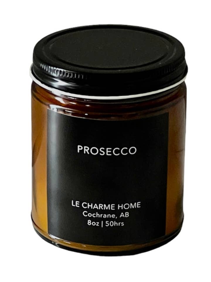 Farmhouse 8oz Candle - Prosecco for wholesale by Le Charme HOME