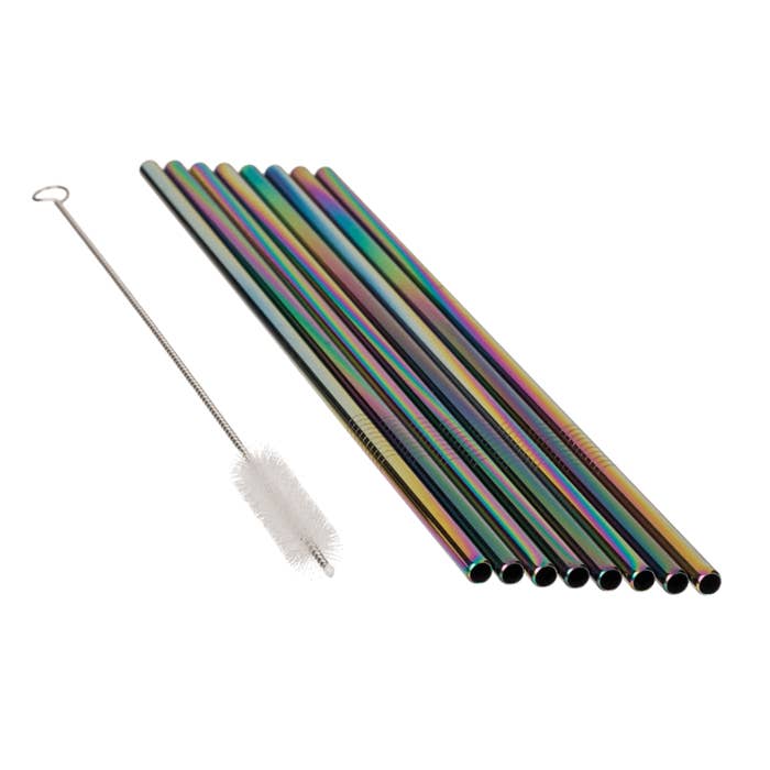Out of the blue KG - Wholesale Drinking Straw - Metal drinking straw with cleaning brush,2