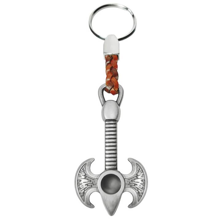 Josvil – wholesale Nyckelring - Unisex – ZAMAK LÄDER NYCKELRING MEDELTIDA YXA