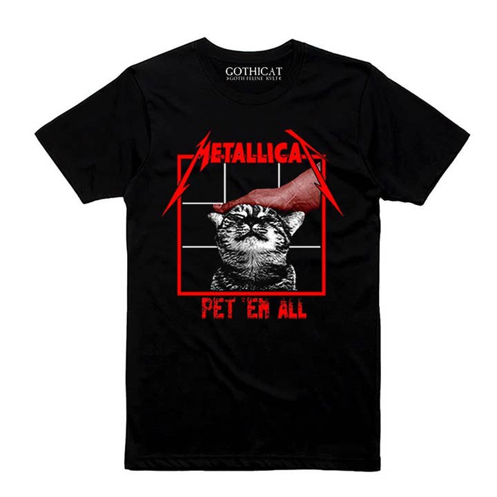 Camiseta Metallicat «Pet Em All» para venta al por mayor de Gothicat