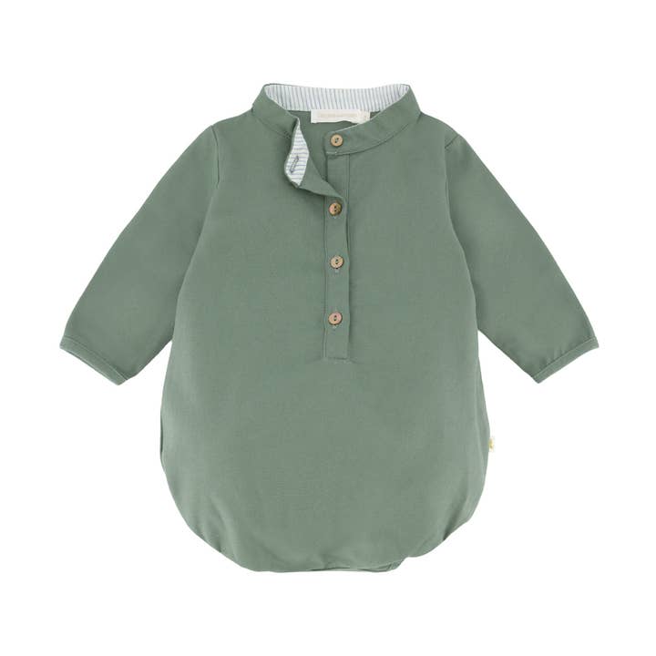 Forest Hornbill romper for wholesale by LES ENFANTINES