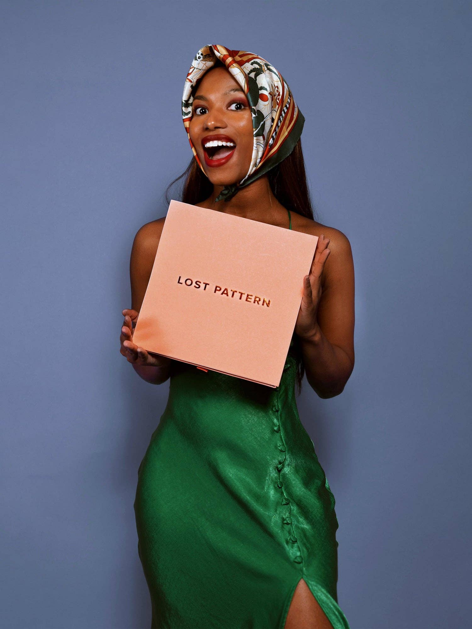 Blaugrün Kaktus "Madagaskar" Seidenbandana - Grün für den Großhandel auf Faire2