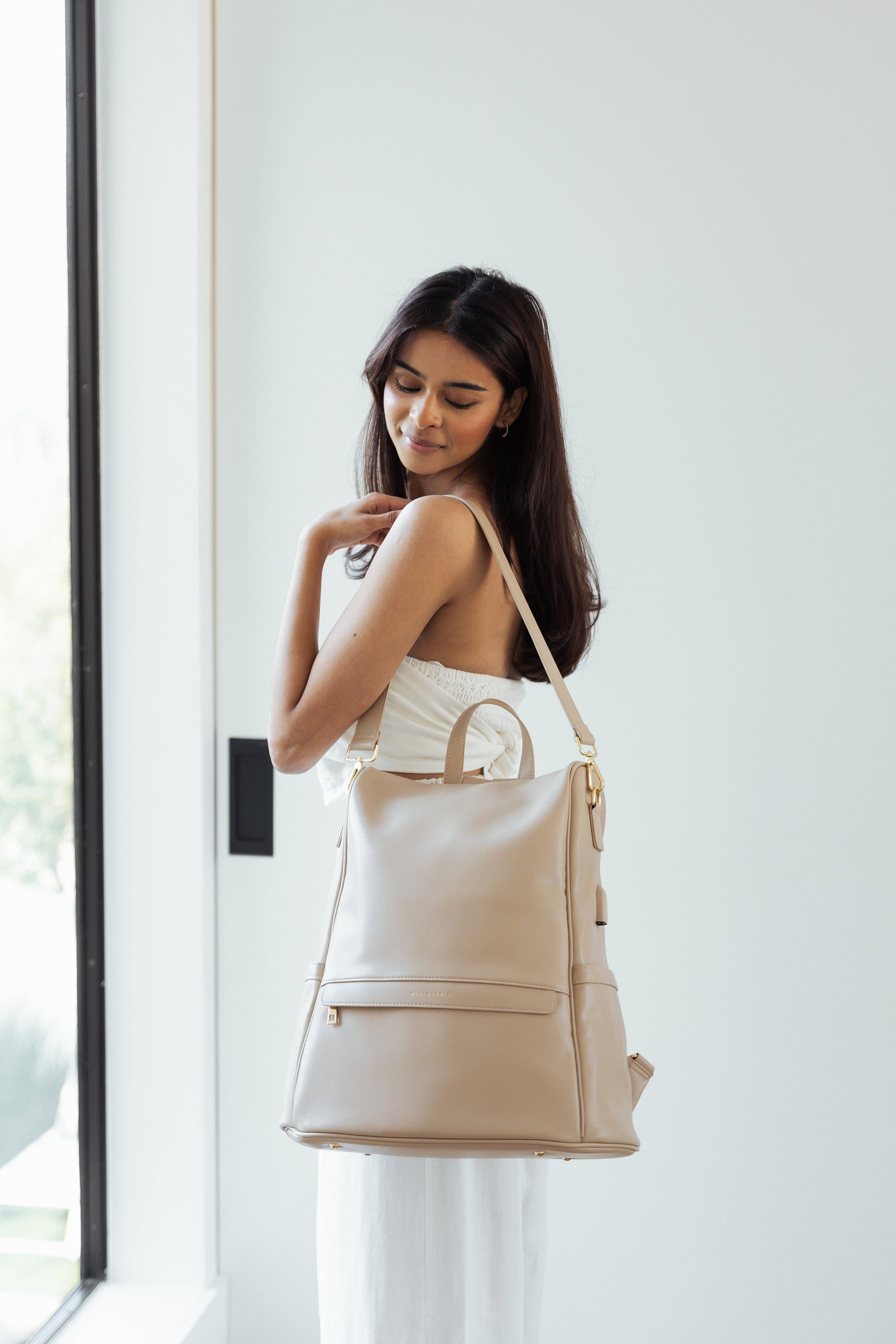 Mia + Sophia – Engroshandel Bletaske - Baby – Mia pusletaske med stelremme, flaskebholder og pusleunderlag12