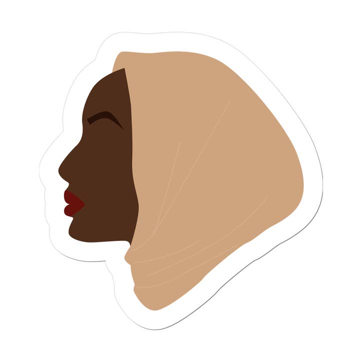 Klistermærke | Hijab Mädchen gennemsigtig for engroshandel hos made by Black Excellence