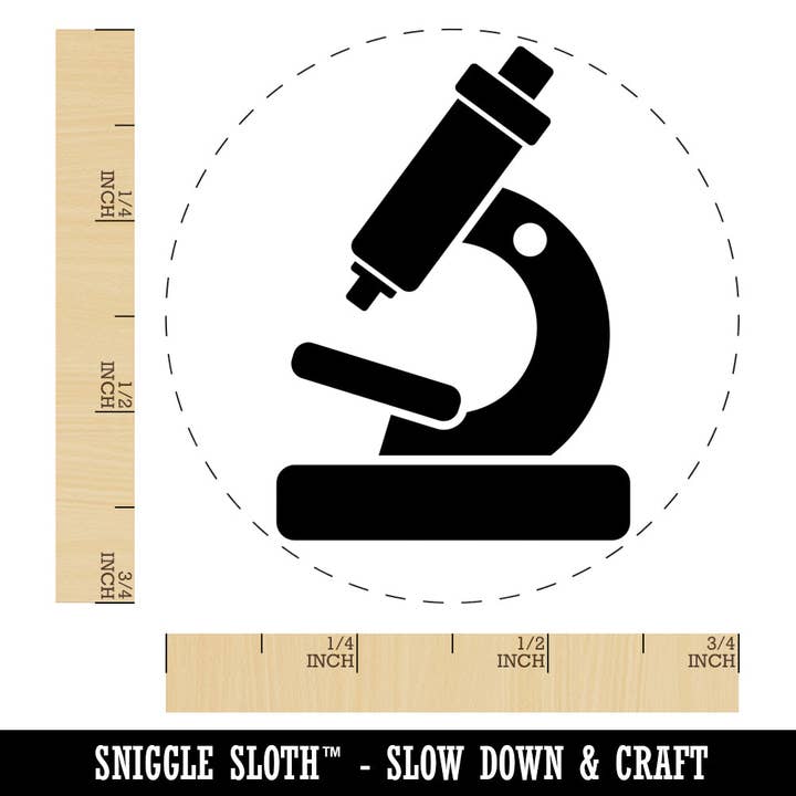 Sniggle Sloth - Wholesale Rubber/Decorative Stamp - Microscope Biology Science Rubber Stamp for Stamping Crafting Planners1