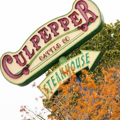 Culpepper Steak House Coaster for wholesale by South Austin Gallery
