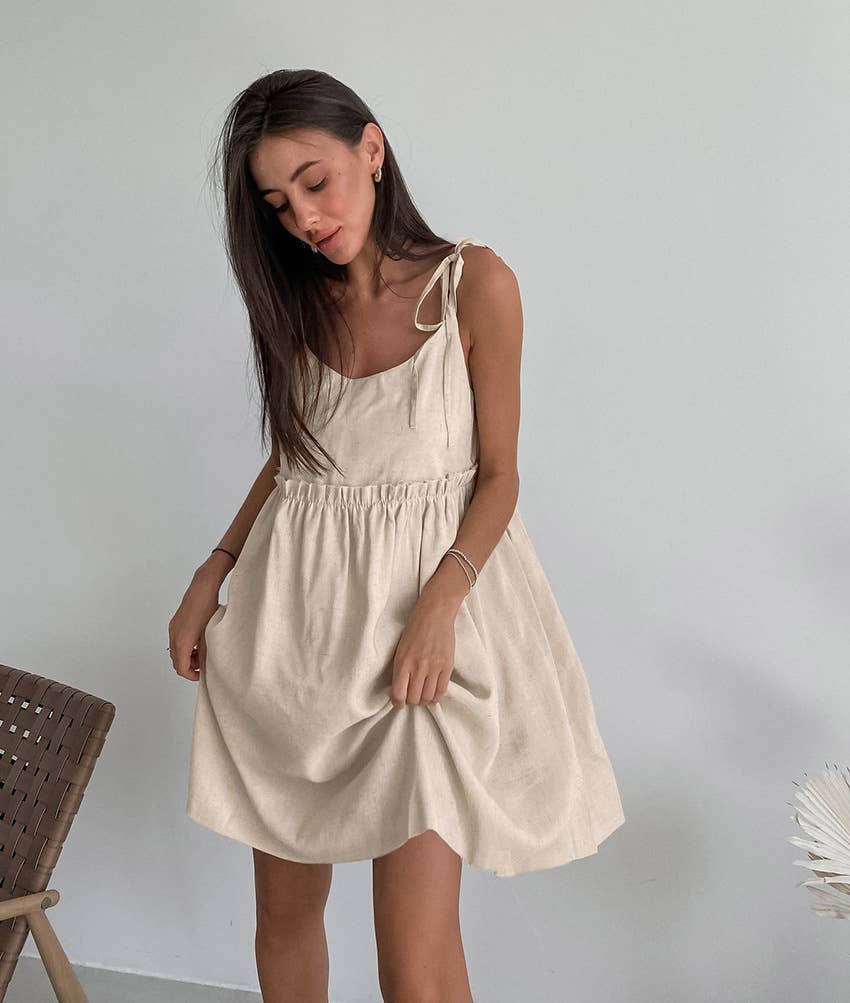 Hope & Sunshine - Wholesale Dress - Women's - Cotton Linen A-Line Sundress11